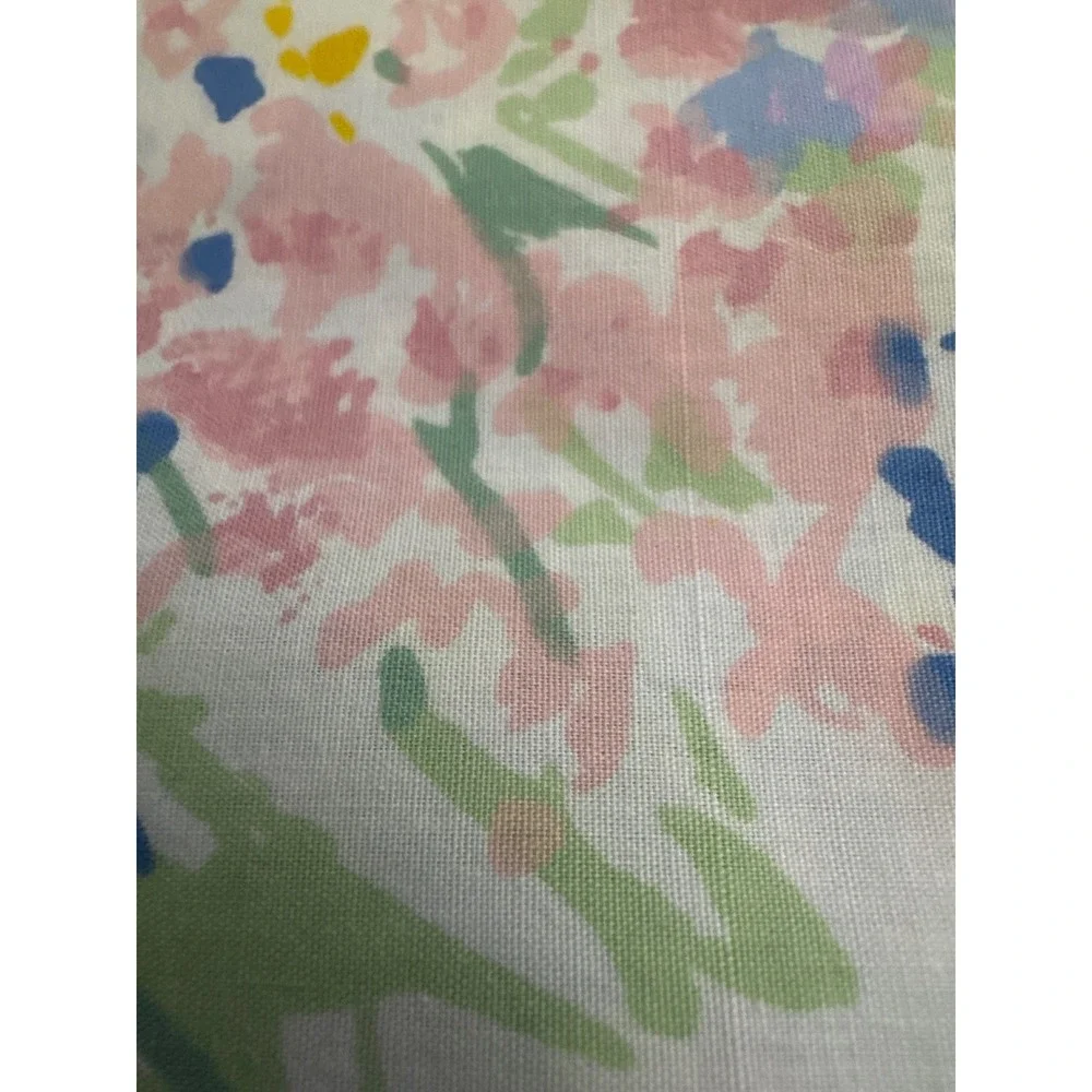 Vintage Floral Cotton Napkins Set of 4 Pastel Impressionist Garden Shabby Chic